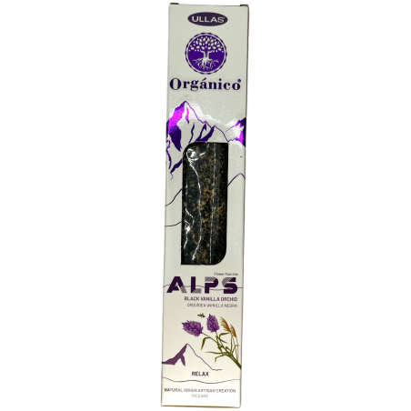 Incienso Ullas Alps Orquídia Vainilla Negra - Fet a Mà - Fet a Índia - 100% Natural - ULLAS Alps Incienso Orgànic