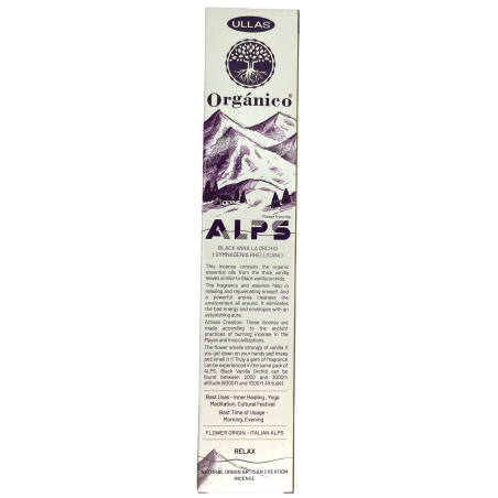 Incienso Ullas Alps Orquídia Vainilla Negra - Fet a Mà - Fet a Índia - 100% Natural - ULLAS Alps Incienso Orgànic