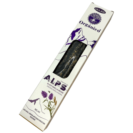 Ullas Alps zwarte vanille orchidee wierook - handgemaakt - gemaakt in India - 100% natuurlijk - ULLAS Alpen biologische wierook