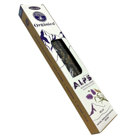 Encens Ullas Alps Vanille Orchidée Noir - Fait Main - Fabriqué en Inde - 100% Naturel - Encens Bio ULLAS Alps