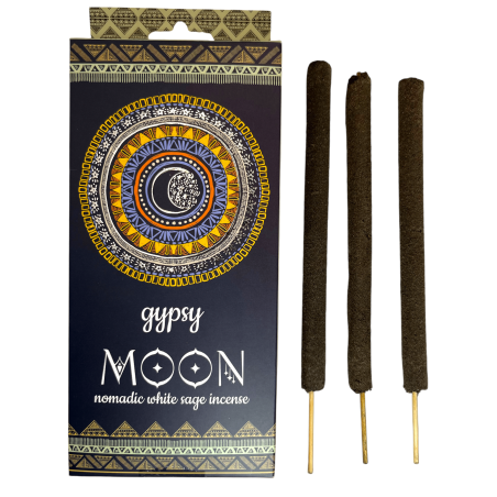Gypsy Incense Luna White Sage Banjara Gipsy Moon Nomadic - 6 extra thick sticks