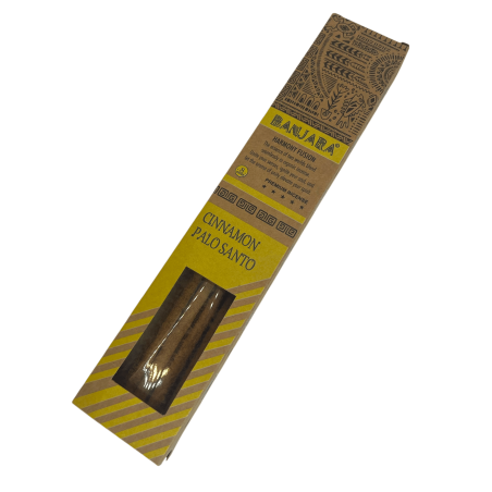 Encens Banjara Palo Santo Cannelle Harmony Fusion Premium Encens - 8 Bâtonnets Artisanaux