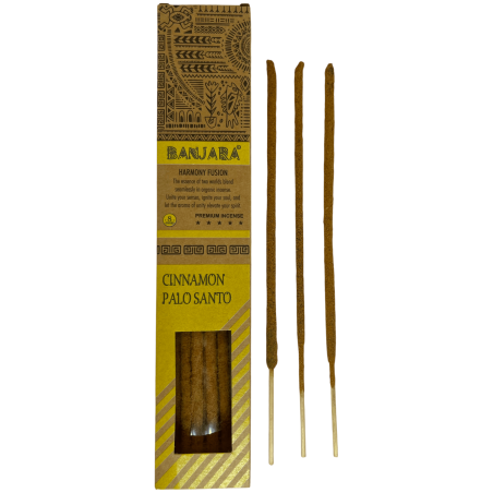 Banjara Wierook Palo Santo Kaneel Harmony Fusion Premium Wierook - 8 Ambachtelijke Stokjes