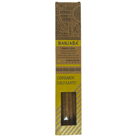 Banjara Incense Palo Santo Cinnamon Harmony Fusion Premium Incense - 8 Craft Sticks