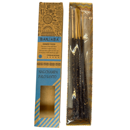 Banjara Palo Santo Nag Champa Harmony Fusion Incense Premium Incense - 8 Handmade Sticks