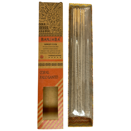 Banjara Palo Santo Räucherstäbchen Copal Harmony Fusion Räucherstäbchen Premium - 8 Bastelstäbchen