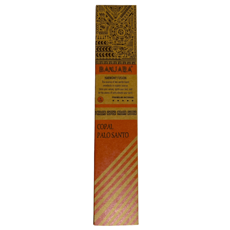 Banjara Palo Santo Encens Copal Harmony Fusion Premium - 8 Bâtonnets d’artisanat