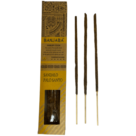 Banjara Räucherstäbchen Palo Santo Sandelholz Harmony Fusion Premium Räucherstäbchen - 8 Bastelstäbchen