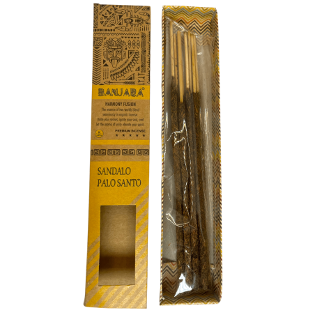 Banjara Räucherstäbchen Palo Santo Sandelholz Harmony Fusion Premium Räucherstäbchen - 8 Bastelstäbchen