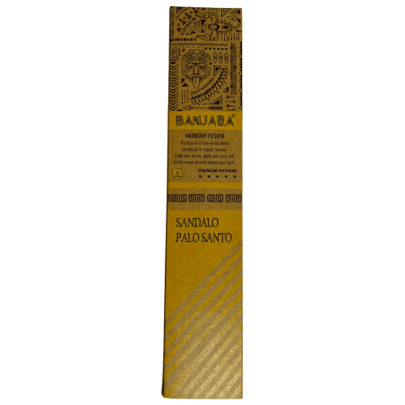 Kadzidło Banjara Palo Santo Sandalwood Harmony Fusion Premium - 8 patyczków rzemieślniczych