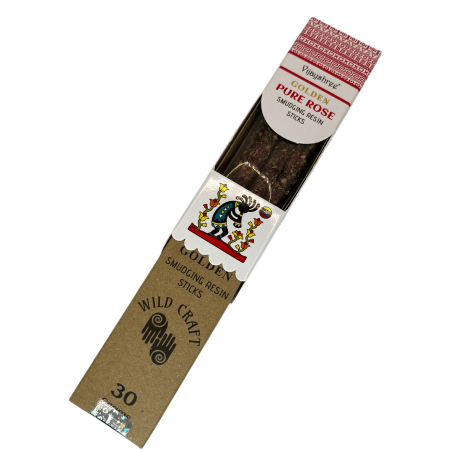 Pure Roze Wierook Golden Vijayshree Wild Craft Pure Rose Ambachtelijke stokjes van hoge kwaliteit - 30 gram.