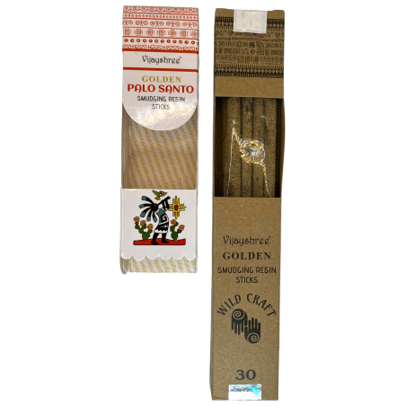 Palo Santo Golden Vijayshree Wild Craft Palo Santo Kadzidło Wysokiej jakości ręcznie robione patyczki - 30 gramów.