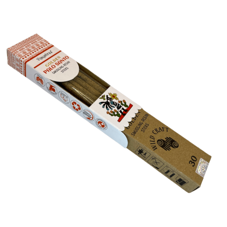 Incienso Palo Santo Golden Vijayshree Wild Craft Palo Santo Varillas artesanales de alta calidad - 30 gramos.
