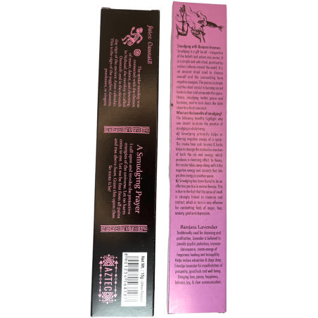 Incenso Asteca Banjara Lavanda Étnica - 1 Pacote de 15gr.
