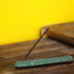Porta incís Amazonita Elemento Tierra Capricornio, Virgo i Tauro - Suport d'Incienso amb minerals d'Amazonita