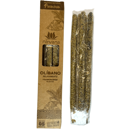 Incienso Olíbano Premium Nirvana Brasil Relajación - 5 varillas gruesas artesanales