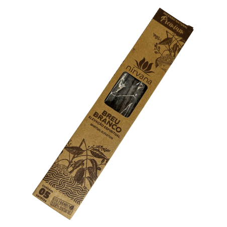 Premium White Breu Incense Nirvana Brasil Breu Branco Spiritual Elevation - 5 thick handmade sticks