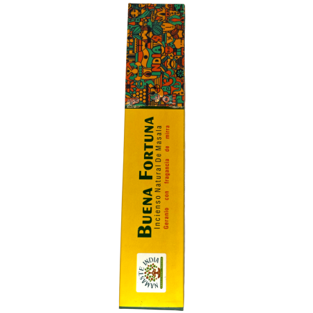 Good Fortune Namaste Encens Géranium d’Inde à la Myrrhe - Encens Masala Naturel - 1 Paquet de 15gr.