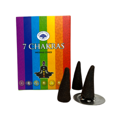 Conos Incienso 7 Chakras Green Tree - Cajita de...