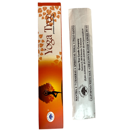 Incienso Yoga Tree Green Tree - Premium Masala Sticks - 1 cajetilla de 15gr.