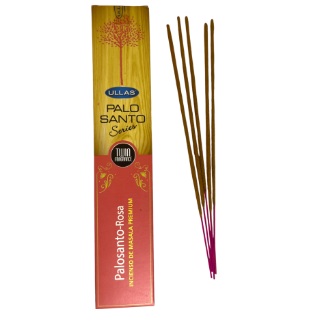 Palo Santo Wierook en Rozen Ullas Palo Santo Series - 1 pakje van 15gr - Premium Masala Wierook India