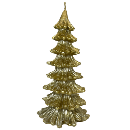 Gyllene julgransformat ljus 200gr. 18x9x9cm
