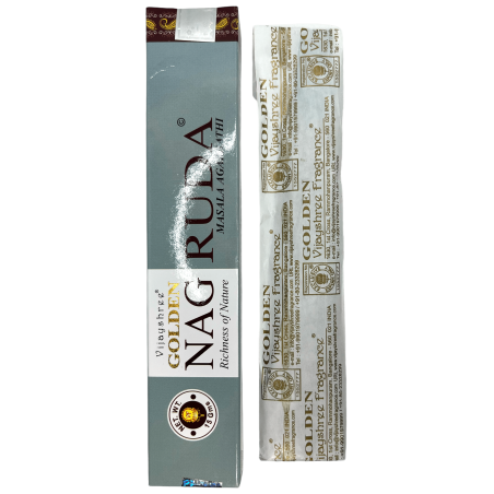 Arruda Vijayshreeフレグランス GOLDEN NAG ルーインセンス - 15grの1パック。