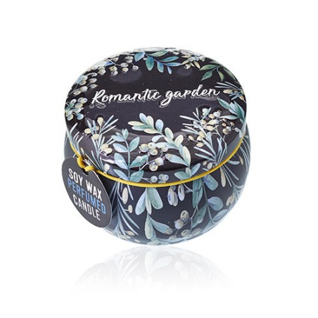 Vela artistica de Hojalata - Jardín Romántico - Té y Rosa  - 4