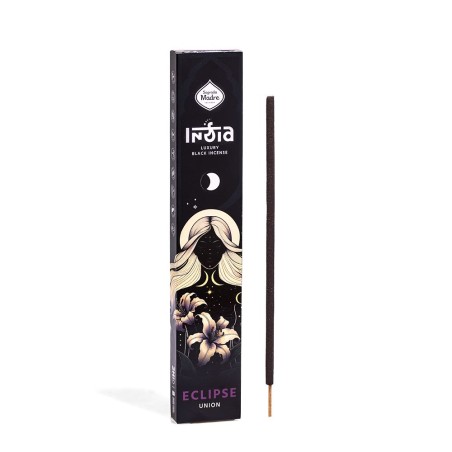 Incienso India Black Eclipse Sagrada Madre Eclipse Unión  - 8 varillas gruesas