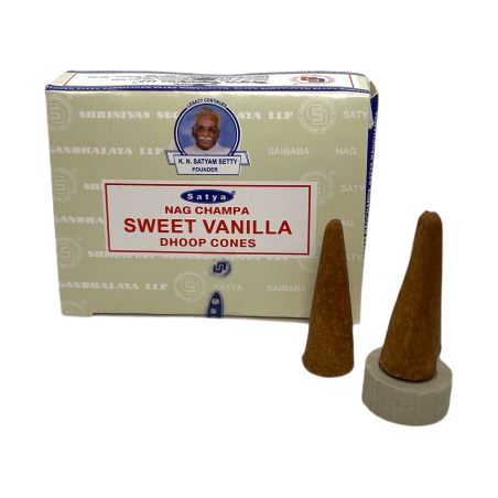 Sweet Vanilla Cones Satya Sweet Vanilla - Låda med 12 rökelsekottar