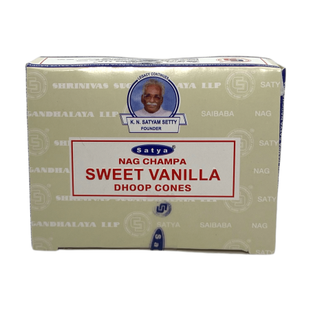 Sweet Vanilla Cones Satya Sweet Vanilla - Låda med 12 rökelsekottar