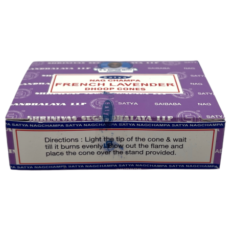 Coni di Lavanda Francese Satya Lavanda Francese - Scatola da 12 coni di incenso