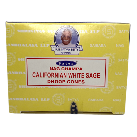 Kalifornisk vit salvia kottar Satya Californian vit salvia - Låda med 12 rökelsekottar