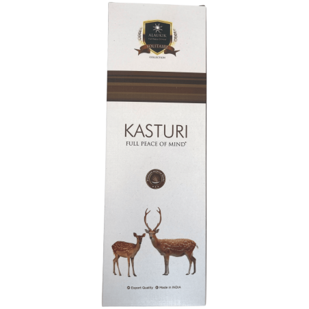 Incienso Alaukik Kasturi - Paquete Grande 90gr - 55-65 varillas - Hecho en India