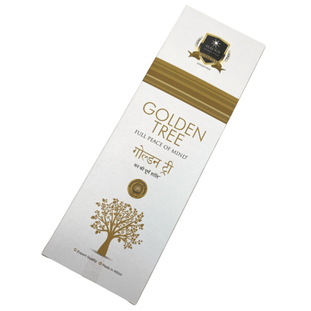 Alaukik Golden Tree Räucherstäbchen - Große Packung 90gr - 55-65 Stäbchen - Made in India