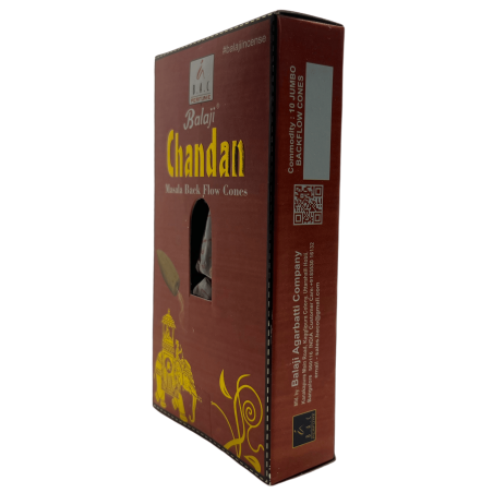 BALAJI Chandan Sandalwood Masala Reflux Conuri de tămâie - Cutie de 10 conuri