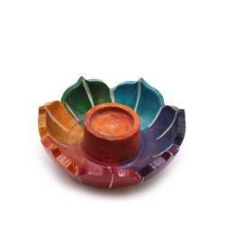 Liten Täljsten Lotus Blomma Rökelsehållare -...