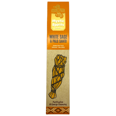 Tămâie Sahumerio White Sage & Palo Santo Mystic Spirits Purification & Energy Cleansing - 8 bețișoare de artizanat