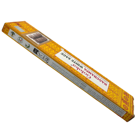 Nag Champa Kadzidło z Białą Szałwią GOLOKA Zapachem Twin - 1 opakowanie 15gr.