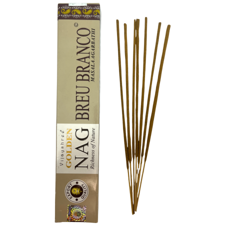 Incienso Breu Blanco GOLDEN NAG Amazon Resin Vijayshree Fragrance - 1 Cajetilla de 15gr.