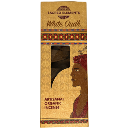 Weiße Oudh Sacred Elements Räucherkegel HEM - Box mit 10 großen handwerklichen Räucherkegeln