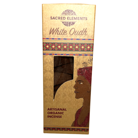 Coni di Incenso Elementi Sacri Oudh Bianco HEM - Scatola con 10 grandi coni di incenso artigianali