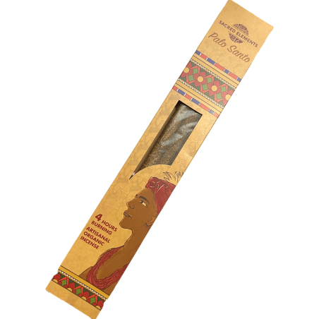 Palo Santo Rökelse för trädgården SACRED ELEMENTS HEM Ekologisk rökelse - 3 extra stora hantverksbarer på 40 cm - 4 timmars vara