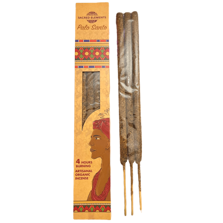 パロサントガーデンインセンス SACRED ELEMENTS HEM Organic Incense - 40cmの3つの特大職人バー - 4時間持続時間