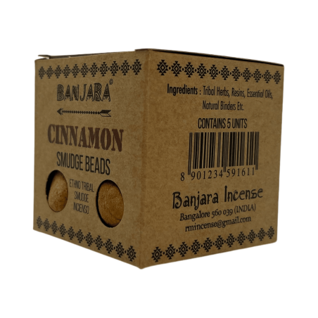 Bombas de Incenso de Canela BANJARA Ativadas Aromatizando Calor, Energia e Prosperidade - Caixa de 5 bombas com suporte
