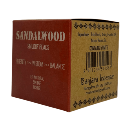 サンダルウッド香爆弾 BANJARA 活性化香りの静けさ、知恵、バランス - スタンド付き爆弾5個