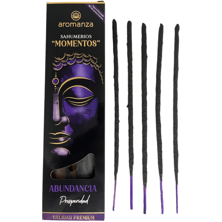 Sahumerio Moments Abundance Prosperity Incense Aromanza Argentina - 5 thick artisanal sticks