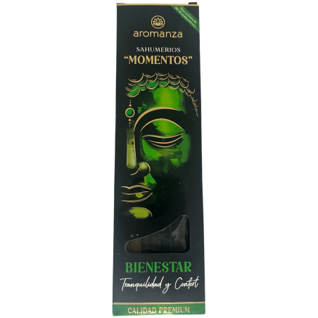Sahumerio Moments de Bien-être Tranquillité et Confort Encens Aromanza Argentina - 5 bâtonnets épais faits à la main