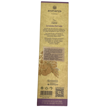 Tămâie tibetană Lavande din Vale Tămâie anti-stres Aromanza Argentina - Tămâie manuală 8 bețișoare extra groase