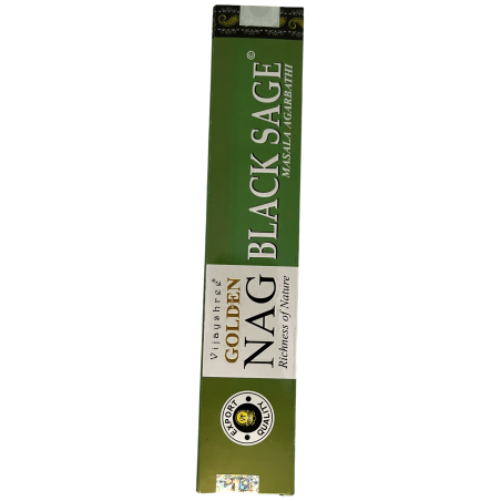 Incienso Salvia Negra GOLDEN NAG Black Sage Vijayshree Fragrance - 1 Cajetilla de 15gr.
